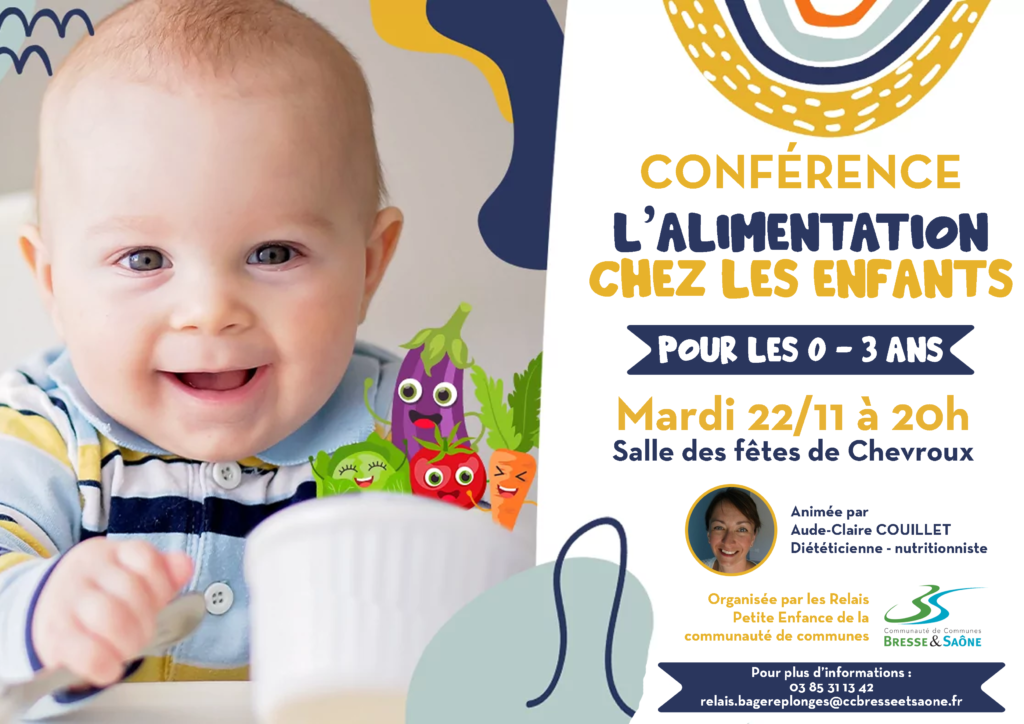 Conférence alimentation enfant 0 à 3 ans Chevroux