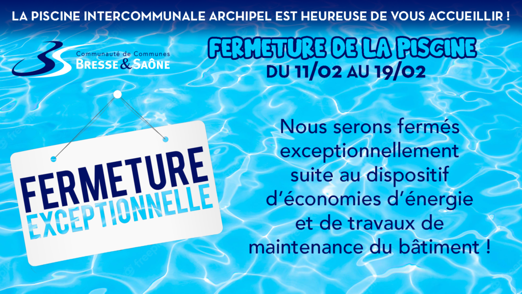 piscine Archipel Pont-de-Vaux vacances scolaires février