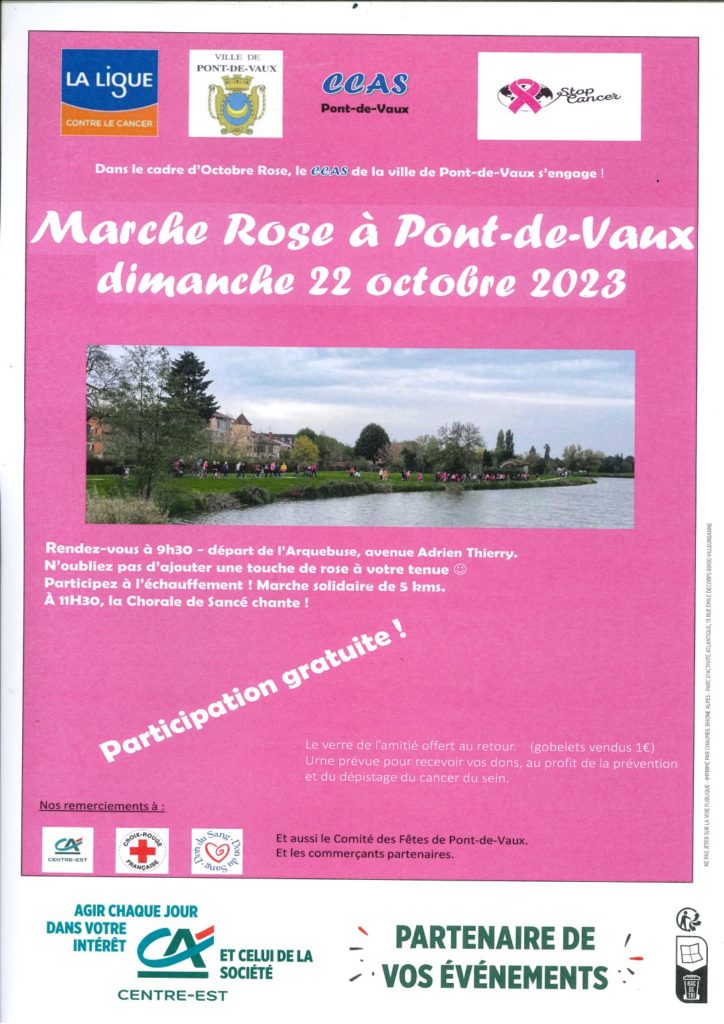 marche rose CCAS Pont-de-Vaux